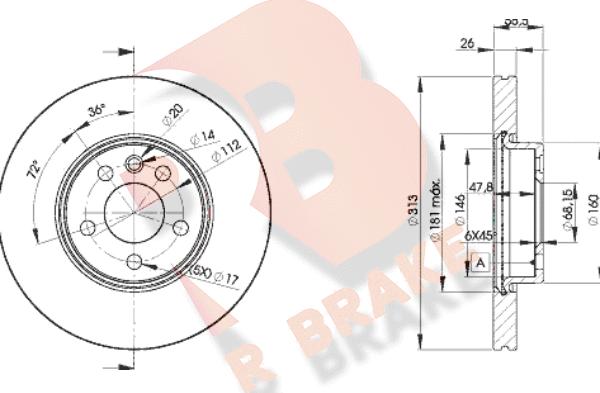 R Brake 78RBD21530 - Гальмівний диск avtolavka.club