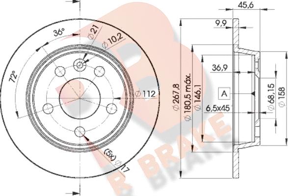 R Brake 78RBD21094 - Гальмівний диск avtolavka.club