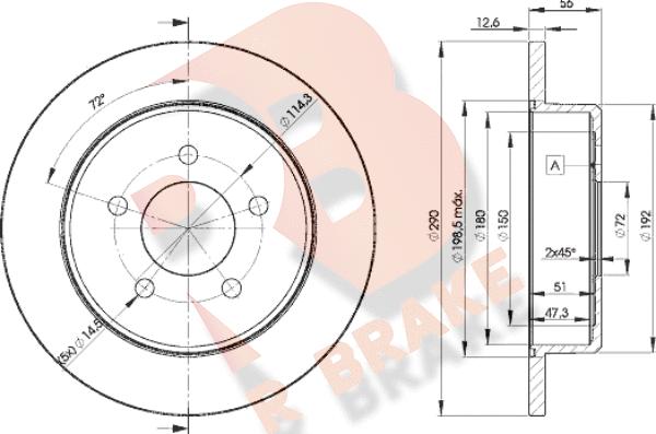 R Brake 78RBD21023 - Гальмівний диск avtolavka.club