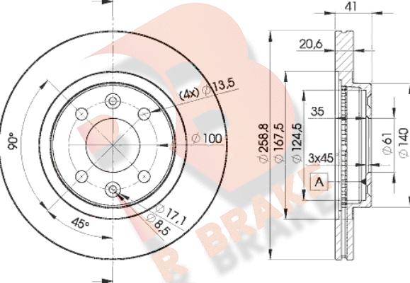 R Brake 78RBD23550 - Гальмівний диск avtolavka.club