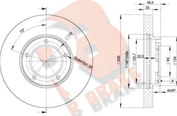 R Brake 78RBD22609 - Гальмівний диск avtolavka.club