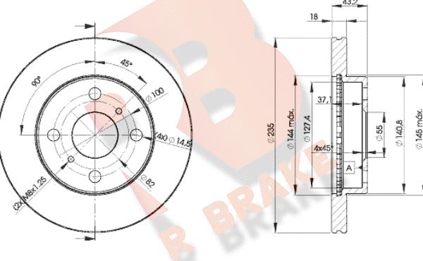 R Brake 78RBD22020 - Гальмівний диск avtolavka.club