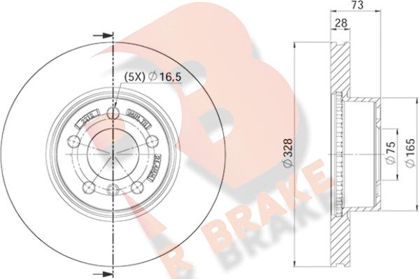 R Brake 78RBD22212 - Гальмівний диск avtolavka.club