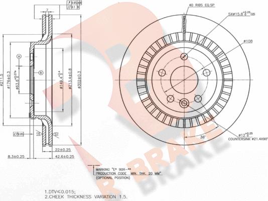 R Brake 78RBD27305 - Гальмівний диск avtolavka.club