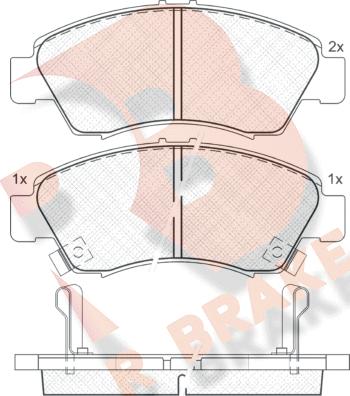 R Brake RB0958 - Гальмівні колодки, дискові гальма avtolavka.club