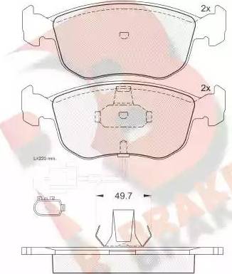 R Brake RB0957 - Гальмівні колодки, дискові гальма avtolavka.club