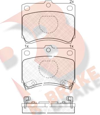 R Brake RB0969 - Гальмівні колодки, дискові гальма avtolavka.club