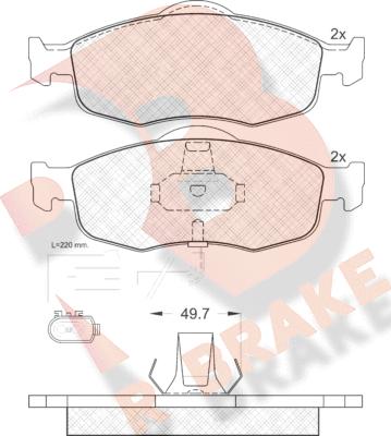 R Brake RB0917 - Гальмівні колодки, дискові гальма avtolavka.club