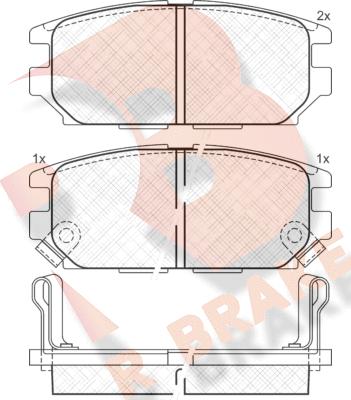 R Brake RB0983 - Гальмівні колодки, дискові гальма avtolavka.club