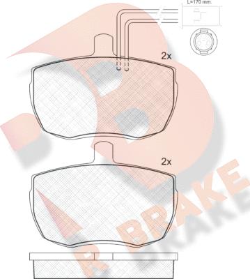 R Brake RB0935 - Гальмівні колодки, дискові гальма avtolavka.club