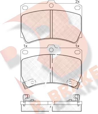 R Brake RB0970 - Гальмівні колодки, дискові гальма avtolavka.club