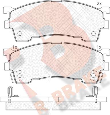 R Brake RB0971-203 - Гальмівні колодки, дискові гальма avtolavka.club