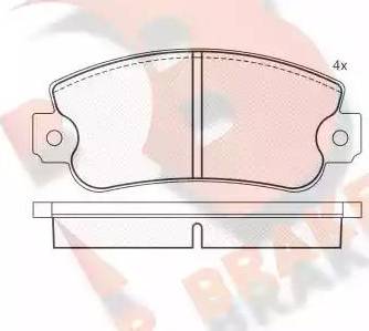 R Brake RB0496 - Гальмівні колодки, дискові гальма avtolavka.club