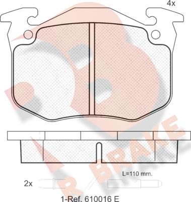 R Brake RB0469 - Гальмівні колодки, дискові гальма avtolavka.club