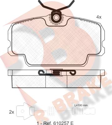 R Brake RB0419-203 - Гальмівні колодки, дискові гальма avtolavka.club