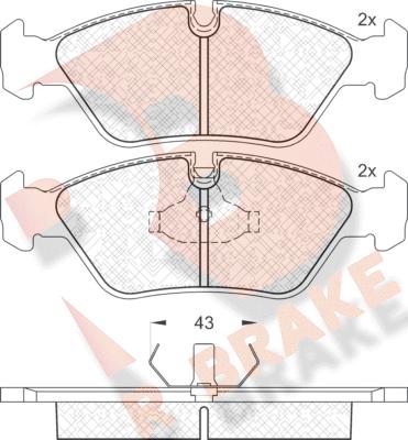 R Brake RB0423 - Гальмівні колодки, дискові гальма avtolavka.club