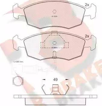 R Brake RB0475 - Гальмівні колодки, дискові гальма avtolavka.club