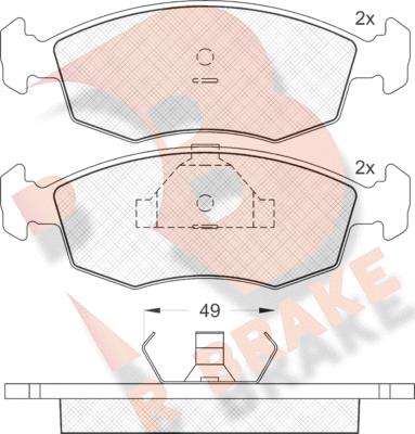 R Brake RB0543 - Гальмівні колодки, дискові гальма avtolavka.club