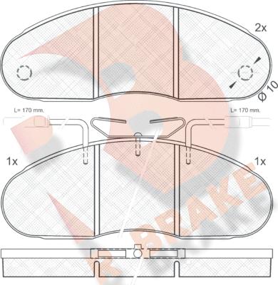 R Brake RB0560 - Гальмівні колодки, дискові гальма avtolavka.club