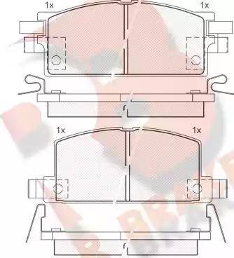 R Brake RB0504 - Гальмівні колодки, дискові гальма avtolavka.club