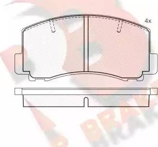 R Brake RB0502 - Гальмівні колодки, дискові гальма avtolavka.club