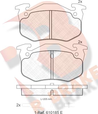 R Brake RB0535 - Гальмівні колодки, дискові гальма avtolavka.club