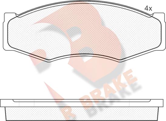 R Brake RB0526 - Гальмівні колодки, дискові гальма avtolavka.club