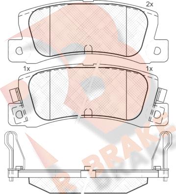 R Brake RB0612-071 - Гальмівні колодки, дискові гальма avtolavka.club