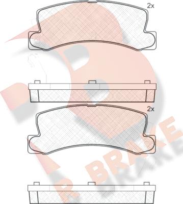 R Brake RB0612 - Гальмівні колодки, дискові гальма avtolavka.club