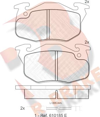 R Brake RB0633 - Гальмівні колодки, дискові гальма avtolavka.club