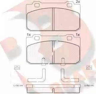 R Brake RB0632 - Гальмівні колодки, дискові гальма avtolavka.club