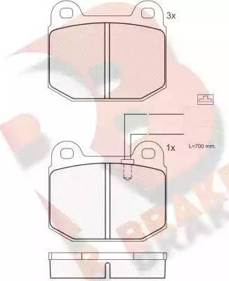 R Brake RB0627 - Гальмівні колодки, дискові гальма avtolavka.club