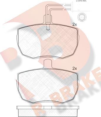 R Brake RB0671 - Гальмівні колодки, дискові гальма avtolavka.club