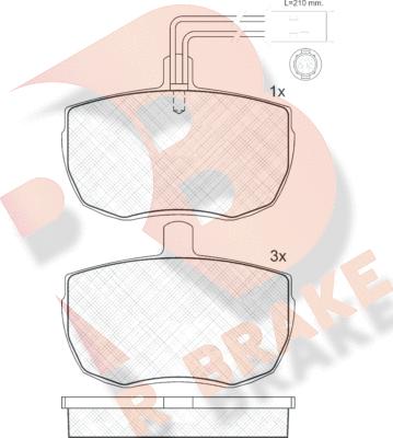 R Brake RB0672 - Гальмівні колодки, дискові гальма avtolavka.club