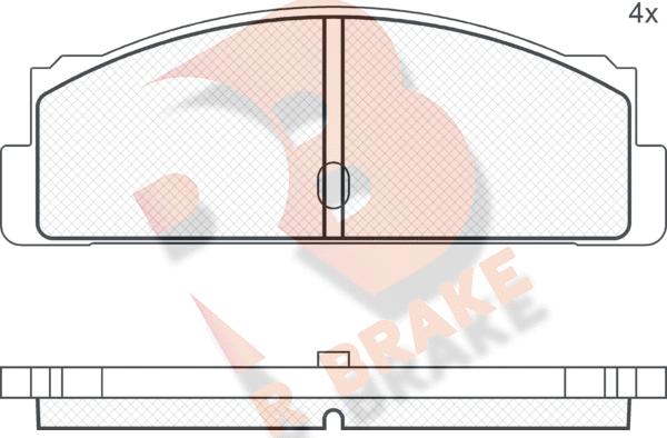 R Brake RB0067 - Гальмівні колодки, дискові гальма avtolavka.club