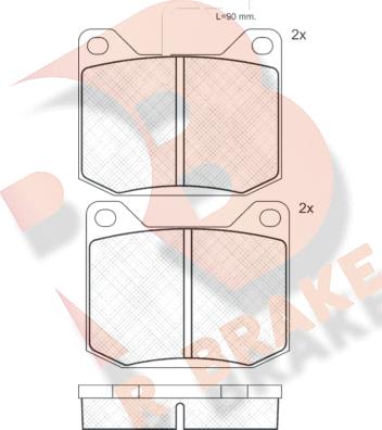 R Brake RB0120 - Гальмівні колодки, дискові гальма avtolavka.club