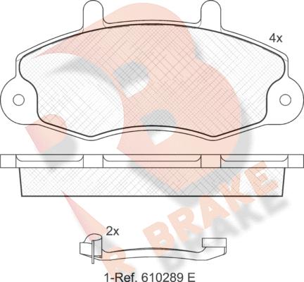 R Brake RB0896-203 - Гальмівні колодки, дискові гальма avtolavka.club