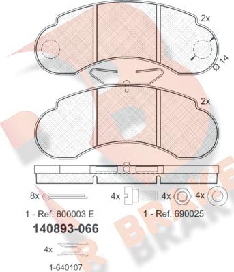 R Brake RB0893 - Гальмівні колодки, дискові гальма avtolavka.club