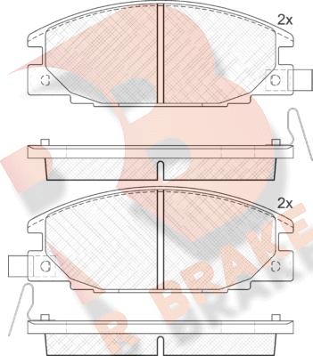 R Brake RB0854 - Гальмівні колодки, дискові гальма avtolavka.club