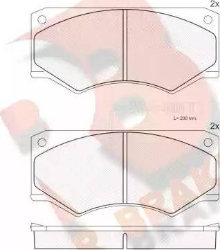 R Brake RB0814 - Гальмівні колодки, дискові гальма avtolavka.club