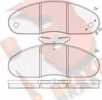 R Brake RB0813 - Гальмівні колодки, дискові гальма avtolavka.club