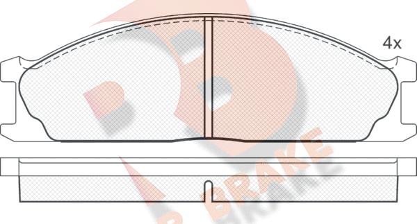 R Brake RB0884 - Гальмівні колодки, дискові гальма avtolavka.club