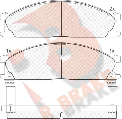 R Brake RB0885 - Гальмівні колодки, дискові гальма avtolavka.club