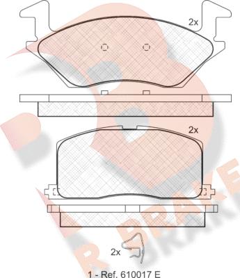 R Brake RB0888 - Гальмівні колодки, дискові гальма avtolavka.club