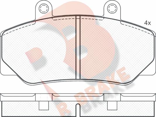 R Brake RB0837 - Гальмівні колодки, дискові гальма avtolavka.club