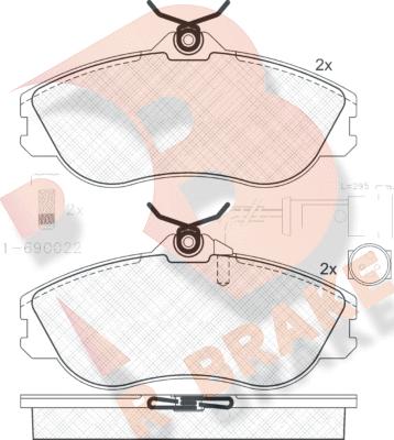 R Brake RB0873-202 - Гальмівні колодки, дискові гальма avtolavka.club