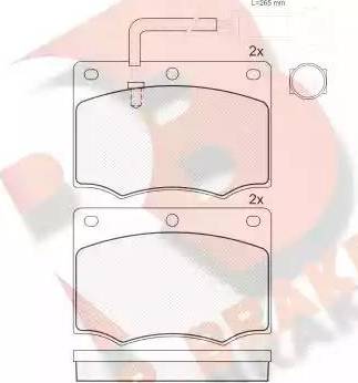 R Brake RB0395 - Гальмівні колодки, дискові гальма avtolavka.club