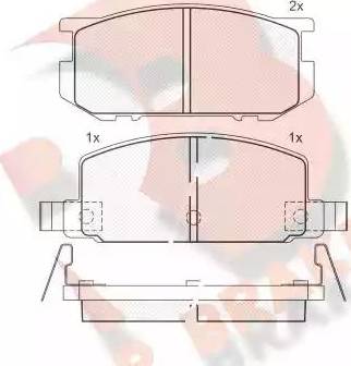 R Brake RB0348 - Гальмівні колодки, дискові гальма avtolavka.club