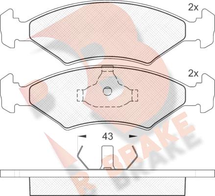 R Brake RB0329 - Гальмівні колодки, дискові гальма avtolavka.club