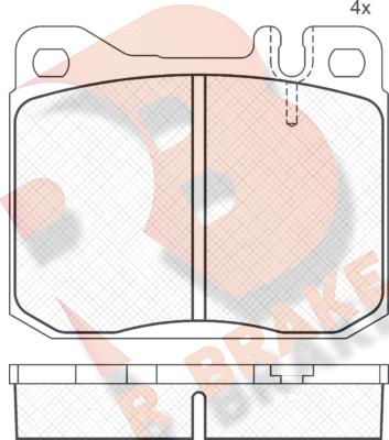 R Brake RB0323 - Гальмівні колодки, дискові гальма avtolavka.club